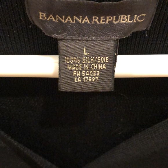 Black silk BR cardigan in size L - Picture 3 of 3